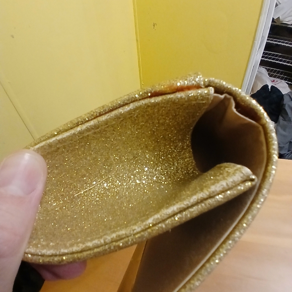 Lulu Townsend Gold Satin Clutch - Picture 10 of 14